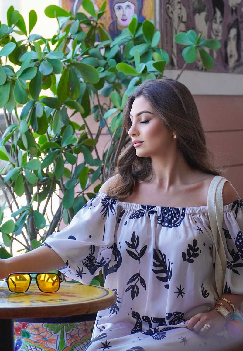 Bonaire long dress "En mi selva"